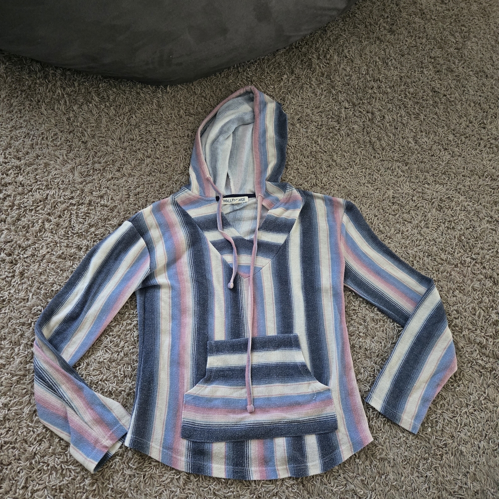 Wallflower Multicolor Striped V-Neck Sweater